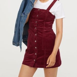 button front jumper dress